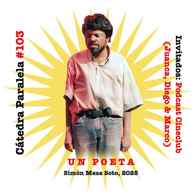 Sesión N°103: en un crossover inédito en Cátedras Paralelas, invité a los cabros del podcast amigo @cineclubcl —@jc30_rock, @d.paredes.a y @marco130101— a conversar sobre la película que más me ha gustado en lo que va de este año: UN POETA del director colombiano @simonmesasoto (@unpoetapelicula, disponible en HBO Max).

Pase a escuchar esta conversación sobre el mundillo literario latinoamericano, la precarización de la actividad cultural, el ego frágil de los poetas, la inutilidad de la palabra escrita en el contexto del mercado, y la ética del fracaso personificada en Óscar Restrepo, el mentado poeta que le da título a esta tragicomedia donde, entre otras desventuras, lo vemos deambular ebrio por las calles de Medellín, declamando a grito pelado los versos de su ídolo José Asunción Silva:

"¡Una noche,
una noche toda llena de murmullos, de perfumes y de música de alas;
una noche
en que ardían en la sombra nupcial y húmeda las luciérnagas fantásticaaaaaaas...!"
 
|| LINK EN BIO.

#unpoeta #simonmesasoto #oscarrestrepo #ubeimarríos #cineclub